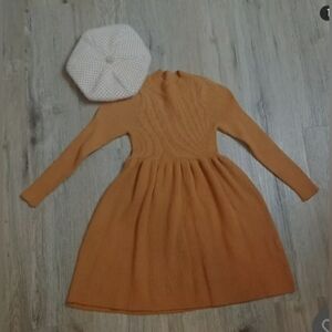 Sweater Dress And Hat Outfit Set For Girls 6 / 7